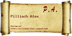 Pillisch Alex névjegykártya